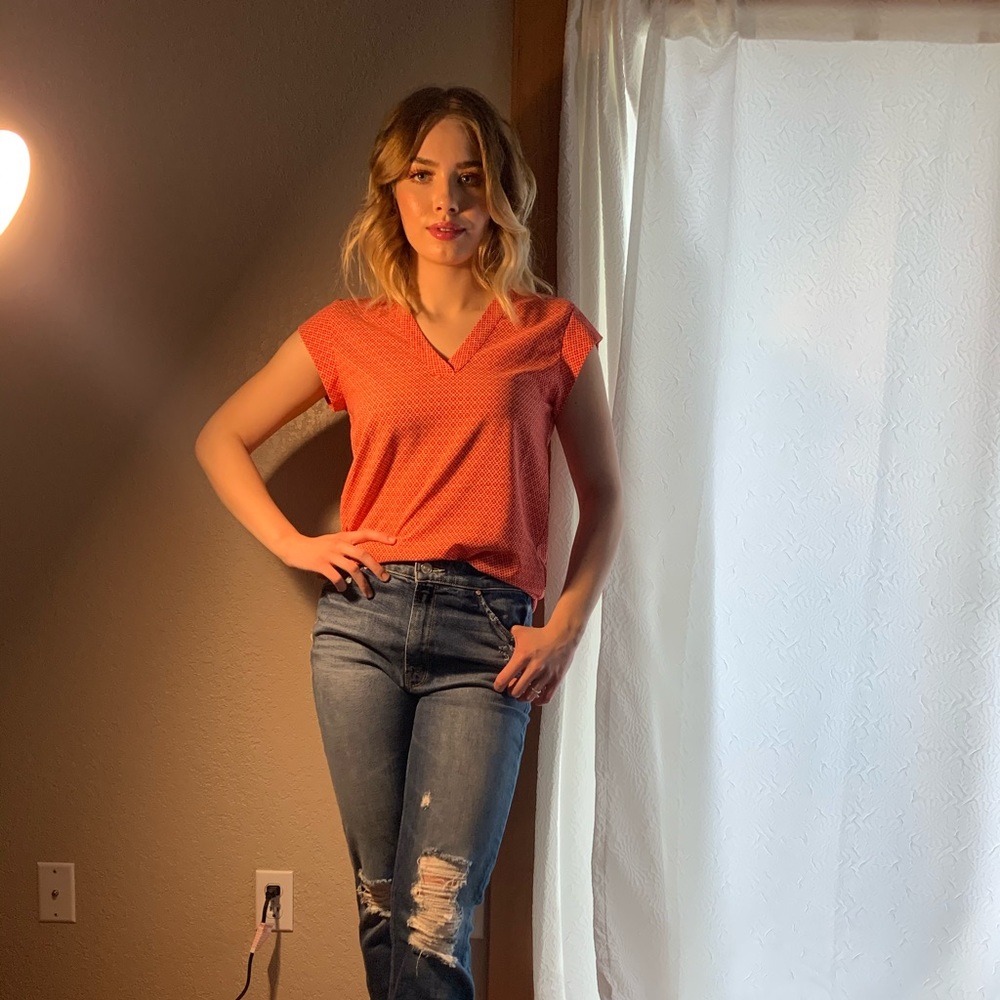 Red blouse